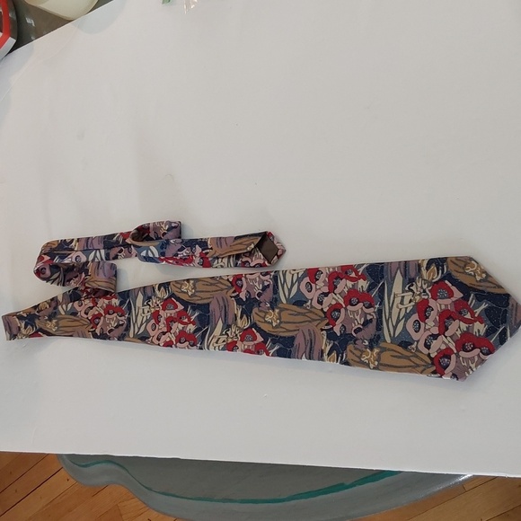 CPcarlo Palazzi Men's Floral Tie - Multicolor Handmade Pure Silk Formal Sz.57' - Picture 5 of 5